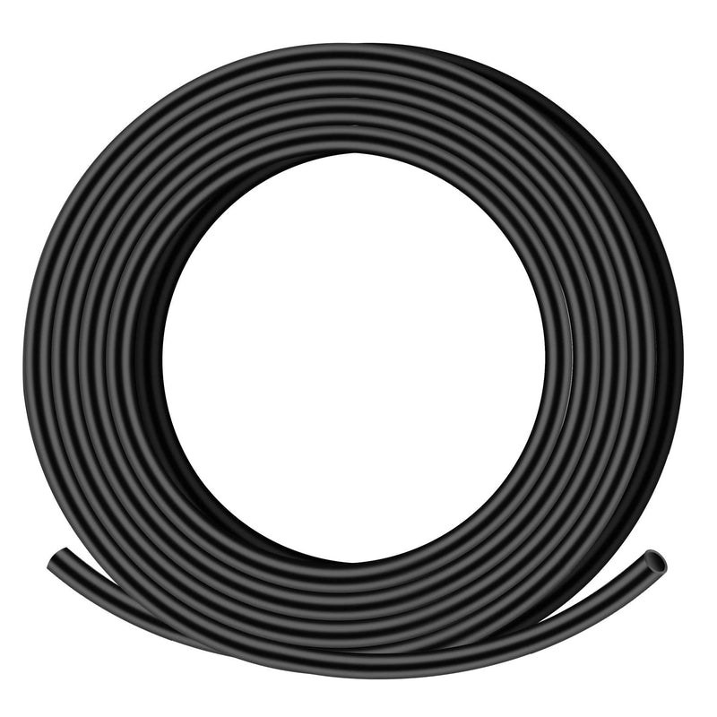 XHF 1/4 Inch 20Ft 3:1 Waterproof Heat Shrink Tubing Roll Marine Grade Adhesive Lined Heat Shrink Tube, Insulation Sealing Oil-Proof Wear-Resistant Black (6.4mm(1/4"))-20ft