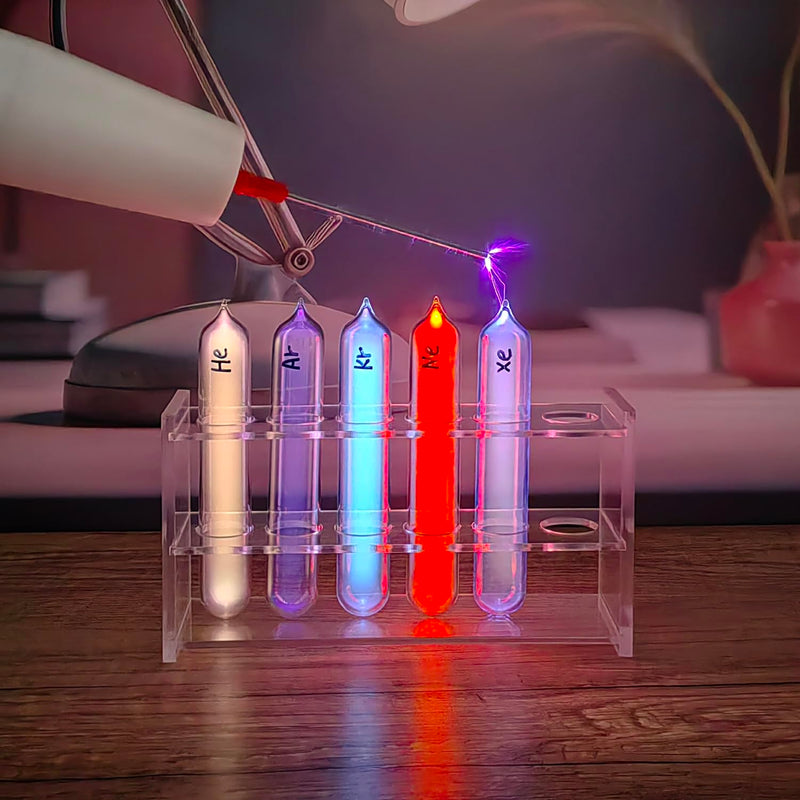 Joytech 5PC Noble Gases Tube Glass Sealed Rare Gases Neon Light Tesla Coil Demonstration Prop Scientific Exhibition SS22