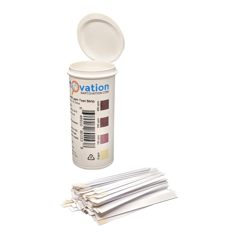 [Australia - AusPower] - Hydrogen Peroxide H2O2 Test Strips, 0-400 ppm [Vial of 100 Strips] 