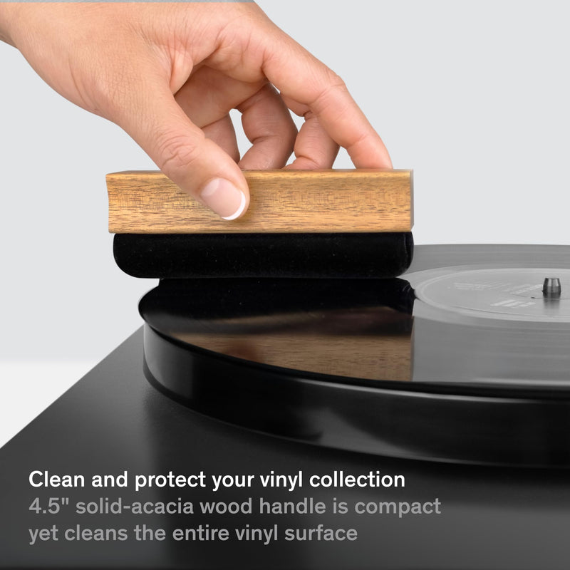 [Australia - AusPower] - Record Cleaner Brush - Vinyl Cleaner Record Brush - Velvet Vinyl Brush - Record Player Accessories - Vinyl Record Brush 