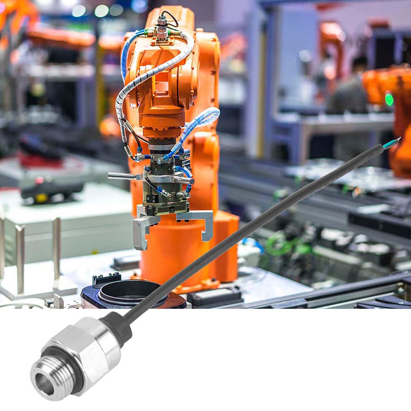 Pressure Sensor 0-2 Bar Analogue Output G3/8 Screw Connection IP65 Stainless Steel 5-32 V DC Piezoresistive Pressure Transmitter for Water Pressure Transmitter Industrial 0~2 BAR