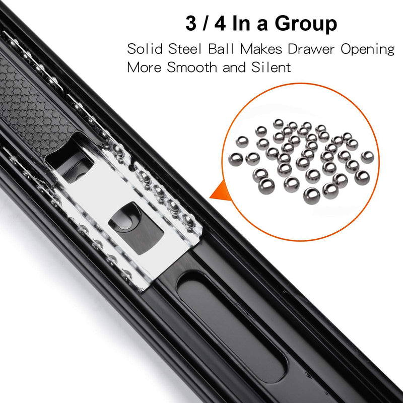 [Australia - AusPower] - Laigoo Heavy Duty Drawer Slides 8 Inch, Full Extension Drawer Slides, Ball Bearing Cabinet Drawers Slide, 1 Pair 