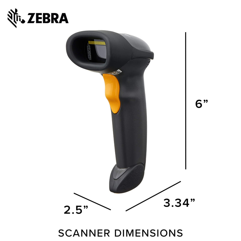 [Australia - AusPower] - Symbol Zebra LS2208 Series Corded Handheld Standard Range Laser Scanner Kit with Gooseneck Stand and Cable Twilight Black LS2208-SR20007R-NA 