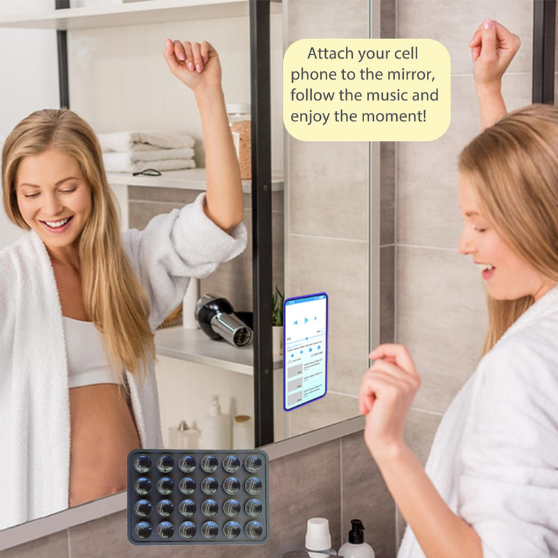 [Australia - AusPower] - Suction Phone Case Mount, Adhesive Phone Accessories for iPhone and Android, Freely Fixed to Mirrors and Flat Surfaces Hands-Free Phone Holder, Tiktok Video and Selfies (Black) Black1 