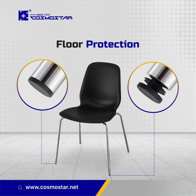 [Australia - AusPower] - Cosmostar 1.5" Inch (38.1 mm) Round Plastic Plugs - Durable Black End Caps for Metal Tubing, Fences, Chair & Furniture Legs | Easy Glide Protection & Secure Fit -10 Pcs 10 