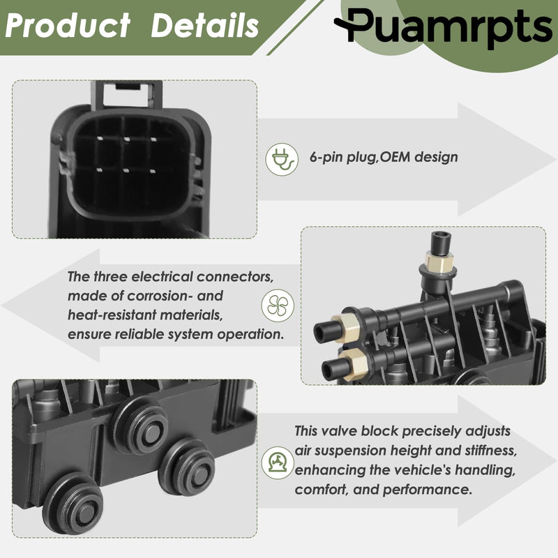 [Australia - AusPower] - Air Suspension Compressor Solenoid Valve Block Compatible with Land Rover Vehicles - Range Rover 2006-2012 - Replace# RVH500050 