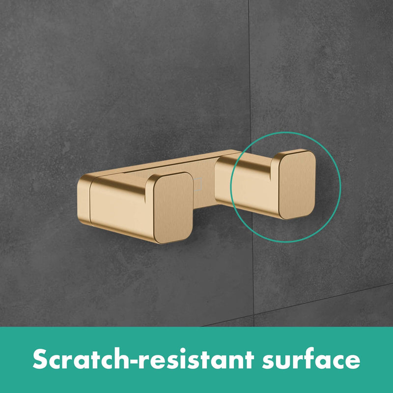hansgrohe AddStoris Modern Double Hook in Chrome, 41755000