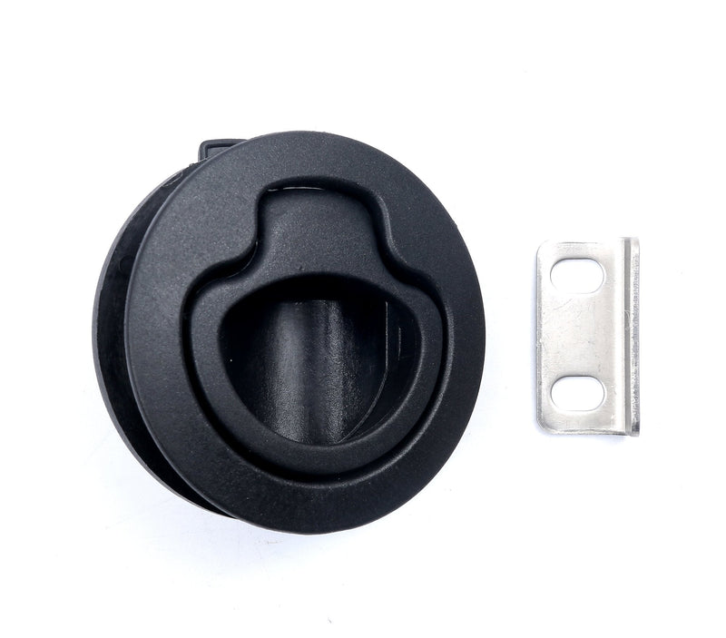 Thorn Boat Slam Latch 2 inch, Black Nylon Flush Pull Handle Latches 4pcs | For RV, Marine Deck Hatch, 1/2'' Door Hardware