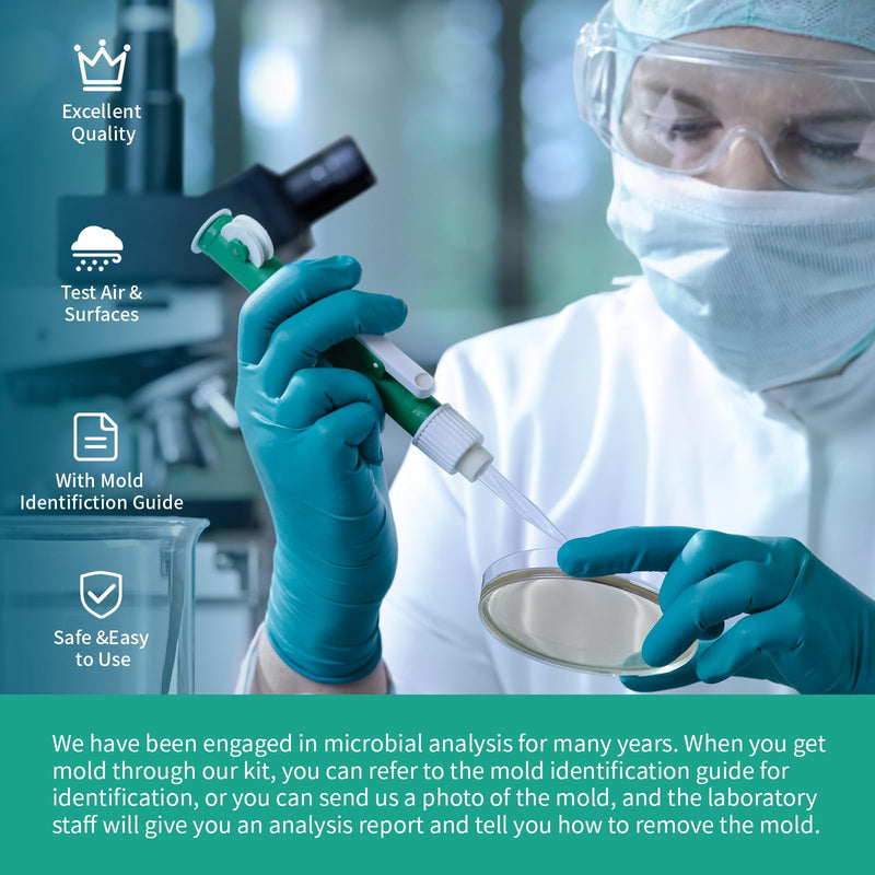 Comprehensive DIY Mold Test Kits for Home - Multiple Detection Tests for Surfaces, HVAC Systems, & Indoor Air Quality - Includes Detailed Mold - Fast, Reliable, & Safe for Both Indoor & Outdoor Use