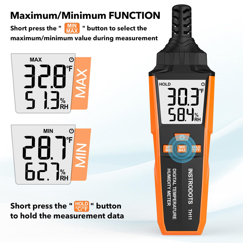 [Australia - AusPower] - Infrared Thermometer Gun & Temperature Humidity Meter 