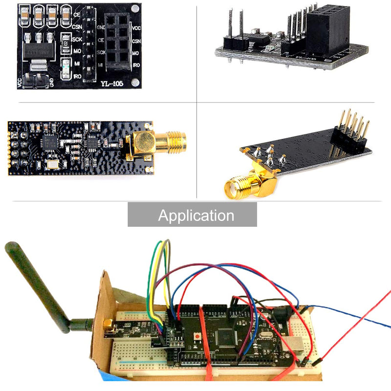 [Australia - AusPower] - MakerFocus 3pcs nRF24L01+PA+LNA Wireless Transceiver RF Transceiver Module 2.4G 1100m with Antenna and 3pcs NRF24L01+ Breakout Adapter with 3.3V Regulator on-Board for Arduino 
