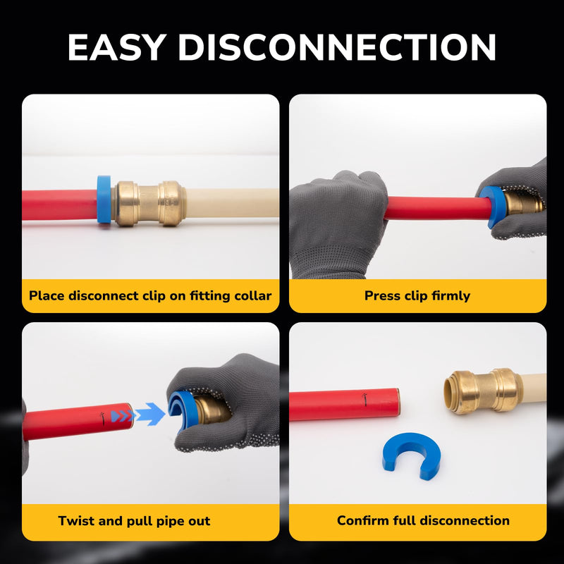 [Australia - AusPower] - 3/4" x 3/4" x 1/2" Reducing Tee, Push to Connect Brass Plumbing Fitting for Copper, CPVC, PEX Pipe, Heavy Duty Pushfit Pex Fitting with Upgraded Stiffener and Disconnect Clip, NSF & UPC Certified 3/4"x3/4"x1/2"-1Pack 
