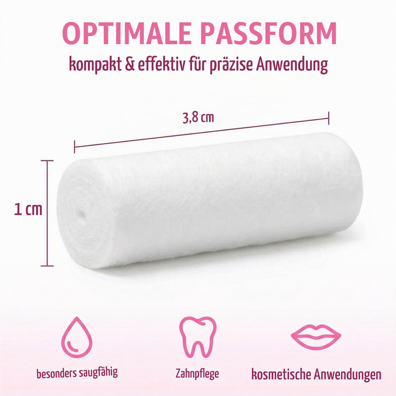 Nose Tamponade, Pack of 100 Nose Bleed Stoppers, Dental Cotton Rolls, Nose Bleeds Percent Strong Absorbent Cotton Rolls, Soft Gauze Rolls, Stop Plugs
