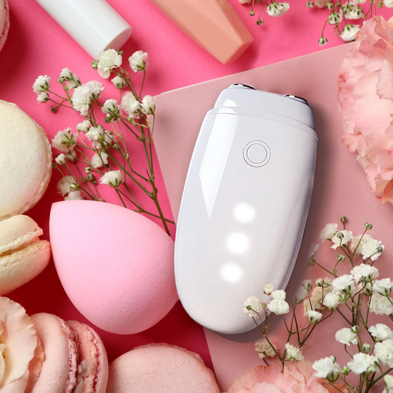 Aphrona Galvanic Spa - Facial Toning Device - Micro-Current Gua Sha face Tone Device - Skin Firming - FDA Cleared Facial Massager White