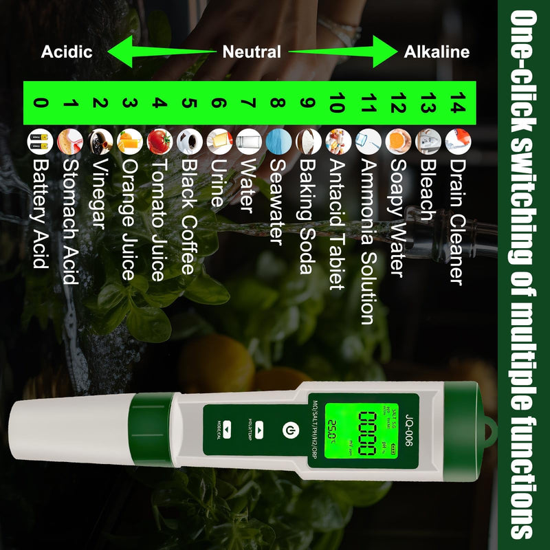 [Australia - AusPower] - Ph Meter for Water,10 In 1 Digital Ph Tester Pen Back light,ATC±0.01 Resolution High Accuracy PH/TDS/Salt/SG/ORP/EC/Hydrogen/Resistivity/Temp/Nutrient for Aquarium,Pools,Hydroponics,Lab,Drinking Water 
