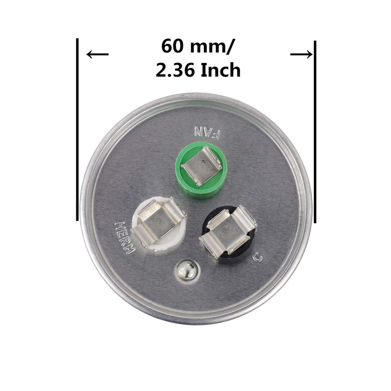 [Australia - AusPower] - BOJACK 55+15 uF ±6% 55/15 MFD 370/440 VAC CBB65B Dual Run Start Round Capacitor for Condenser Straight Cool or Heat Pump Air Conditioner or AC Motor and Fan Starting 