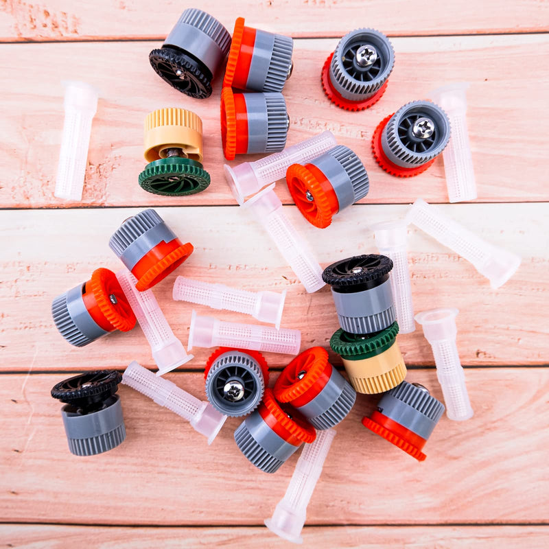 [Australia - AusPower] - 24 Pieces Variable Arc Nozzle, Replacement Pop-up Sprinkler Heads Compatible with Most of Adjustable Pop Up Sprinklers Spray Head for Garden Lawn Irrigation High Efficiency (10AN, 12AN, 17AN) 10AN, 12AN, 17AN 