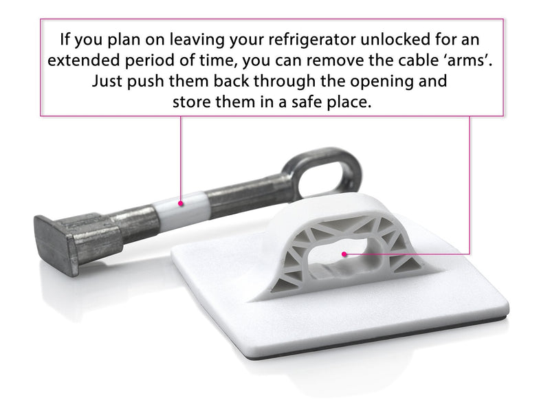 Refrigerator Door Lock with Padlock - White 1-Pack, White with Keyed Padlock