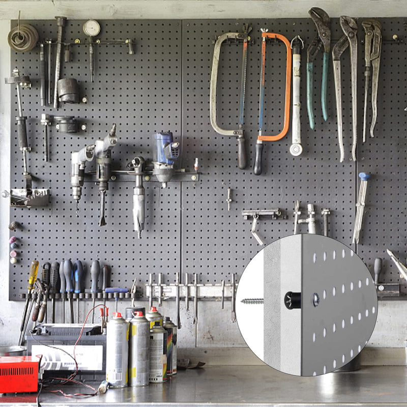 [Australia - AusPower] - 43 Set (172Pcs) Pegboard Mounting spacers and screws Kit, Peg Boards Installation Hardware Accessories. Include Sturdy Screws, Spacers,Washers and Lock Clips for 1/8 Inch and 1/4 Inch Pegboard 