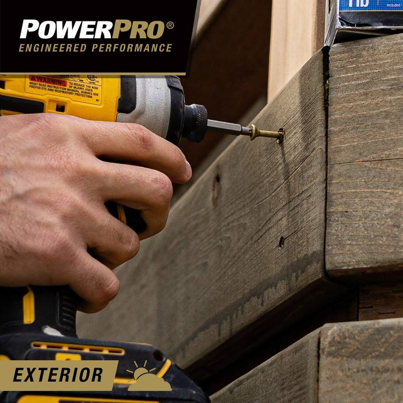 [Australia - AusPower] - 48599 Wood Screws, #9 x 2-1/2", Premium Outdoor Deck Screws, Rust Resistant, Epoxy Coated Bronze, 1lb Box, 100 pcs #9 x 2-1/2" 100 Pieces 
