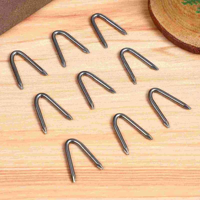 [Australia - AusPower] - 200 PCS Steel Wire Fencing Staples, Galvanized U-Shaped Fence Staple Nails, Heavy Duty Fasteners Staples Nails for Wire Mesh and Woven Fencing 
