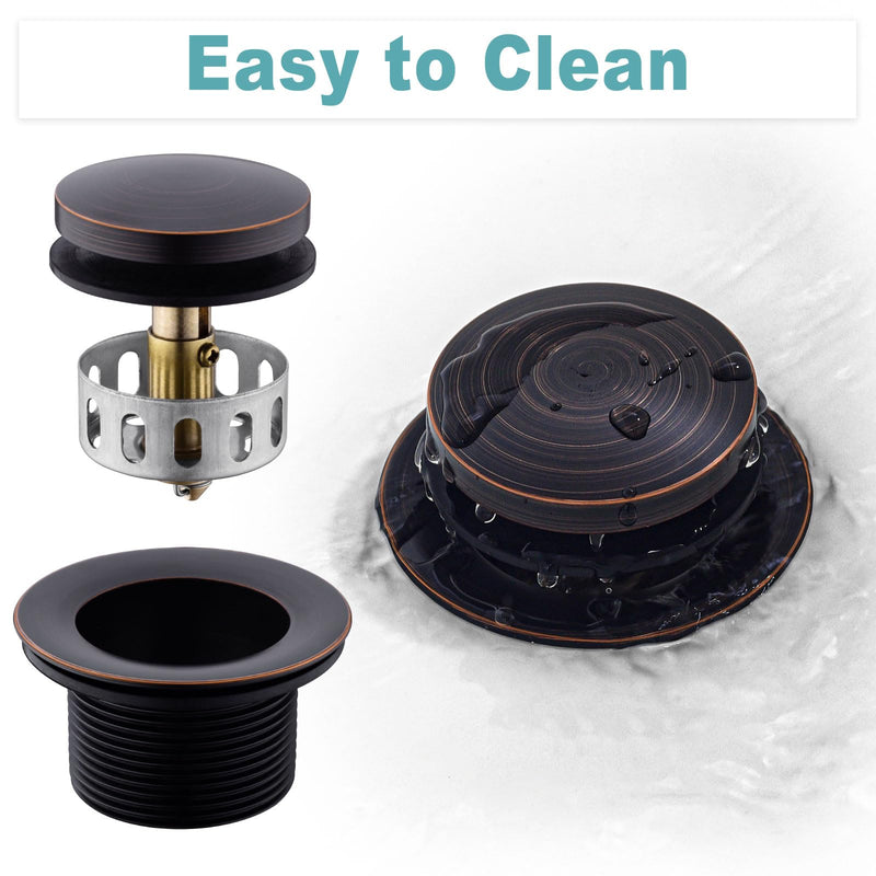 BESTILL Tip-Toe Bathtub Drain Bath Tub Trim Set Conversion Kit with Overflow Faceplate, Oil Rubbed Bronze