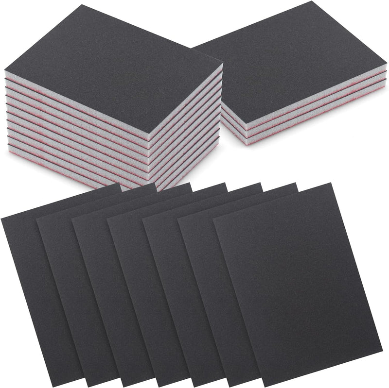 [Australia - AusPower] - 20 Pcs 600 Grit Sanding Sponge, Wet Dry Sanding Block Sandpaper Sponge, Soft Foam Sand Block Washable & Reusable Sanding Pads for Metal Wood Drywall Polishing 