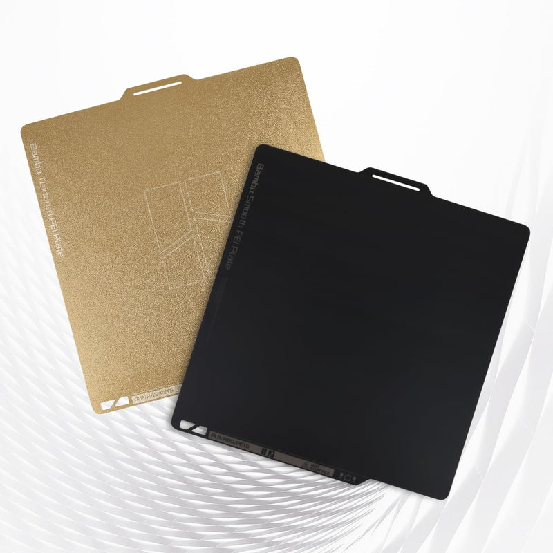 ENOMAKER Bamboo Lab Double Sided Textured + Smooth PEI Build Plate for A1,P1S,P1P,X1C,X1 Carbon,X1E,X1 3D Printer,Strong Adhesion 257x257mm Sheet,Magnetic Steel High Temp Print Bed Platform Accessory [X1/P1/A1/P2S/X2D]PEI Texture+Smooth,256x256mm
