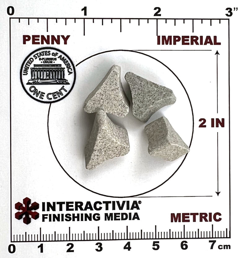 [Australia - AusPower] - Ceramic Tumbling Media (1 lb - 5/8" x 1/4" Small Tri-Stars, Tri-Star - Ceramic General) 1 lb - 5/8" x 1/4" Small Tri-Stars 