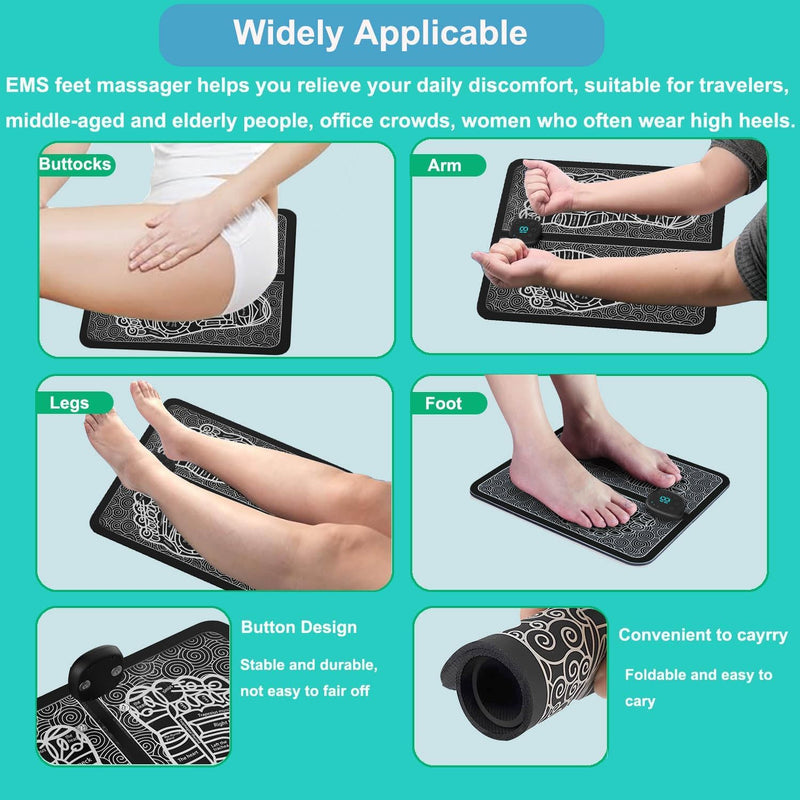 [Australia - AusPower] - EMS Foot Stimulator, Stimulator, Nerve, Transcutaneous, Over-The-Counter, Transcutaneous Electrical Nerve Stimulator for Pain Relief 