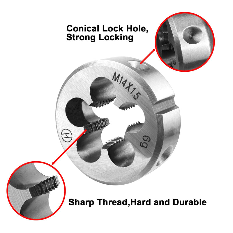 ATOPLEE 1pc M16 Metric Right Hand Thread Die,M16 X 1.5mm M16 X 1.5mm