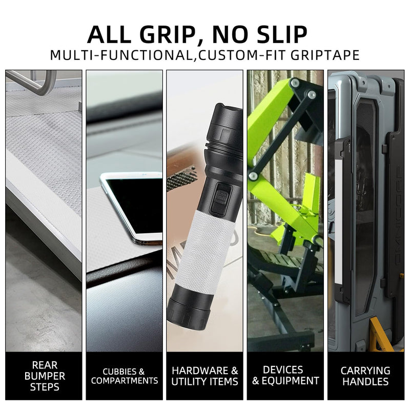 QILIMA Heavy Duty Anti Slip Grip Tape | 2" x 16.5ft Non-Abrasive Waterproof White Friction Tape | Premium Non-Skid Safety Tape for Phone, Tools, Stairs, Skateboard, Indoor & Outdoor Use