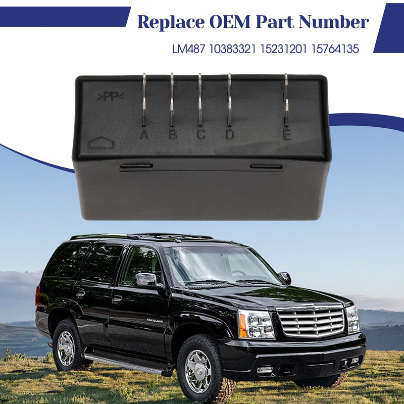 [Australia - AusPower] - JWEELY LM487 LED Flasher Relay Hazard Warning and Turn Signal, Blinker Relay Fix Hyper Flash Created by LED Bulb for 03-06 Cadillac Chevy GMC Hummer, Replace 10383321 15231201 