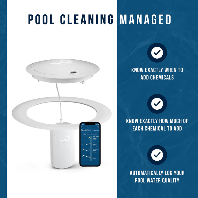 [Australia - AusPower] - WaterGuru - Sense Skimmer Adapter - Smart Pool Monitor - Chlorine & pH Meter - Pool Water Tester - Monitor Pool Chemicals (8” Round Skimmer Adapter) 8” Round Skimmer Adapter 