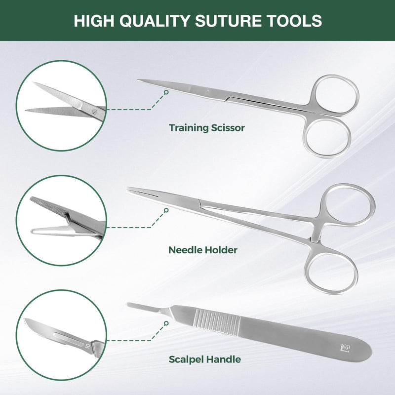 [Australia - AusPower] - Hollow Organ Suture Simulation Model, Suture Practice Kit for Medical Students, Surgical Kit for Medical Training, Nursing Doctor Practice Suture Pad(Replaceable Silicone Pad) 