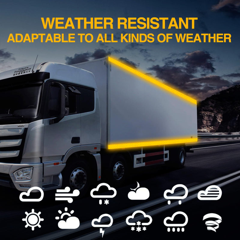 Reflective Tape 2" x40ft Yellow, DOT-C2 Waterproof Reflective Stickers & Reflector Tape with Strong Adhesive for Trucks, Trailers, Motorcycles, Bikes, Outdoor Safety