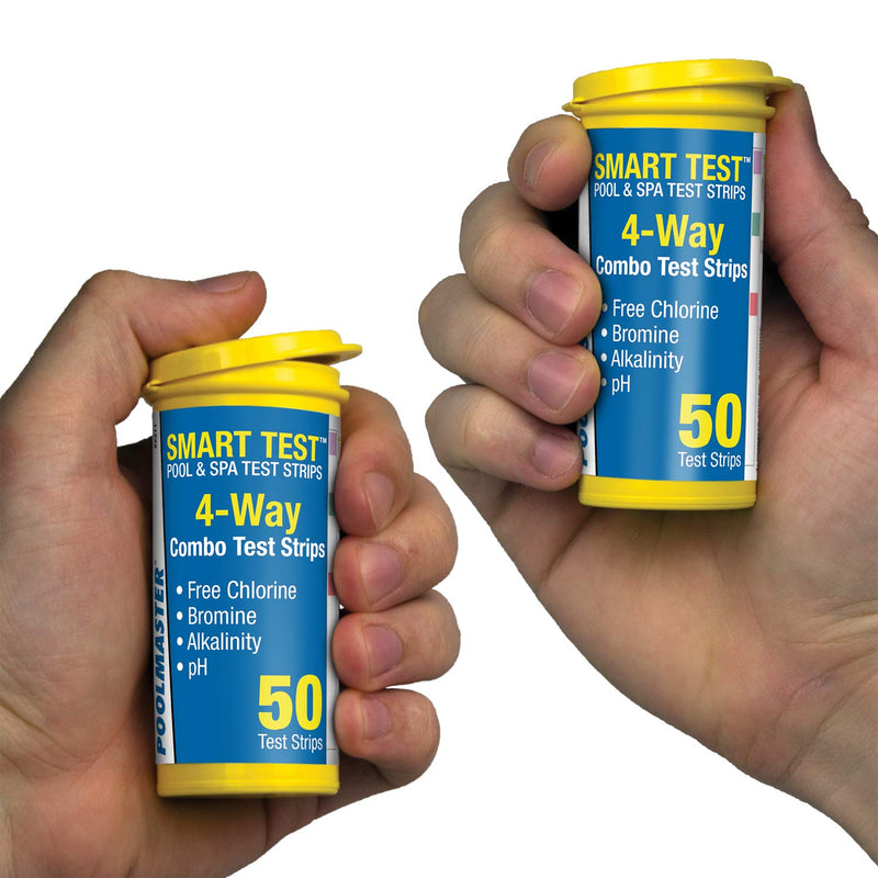 [Australia - AusPower] - Poolmaster 4-Way Swimming Pool & Spa Test Strips, 100 Count Total, Easy-to-Read Results, Fast, Accurate Chlorine, Bromine, Alkalinity & pH Testing for Pools, Spas & Hot Tubs, Made in the USA 4 Way Test Strips 2 Pack 