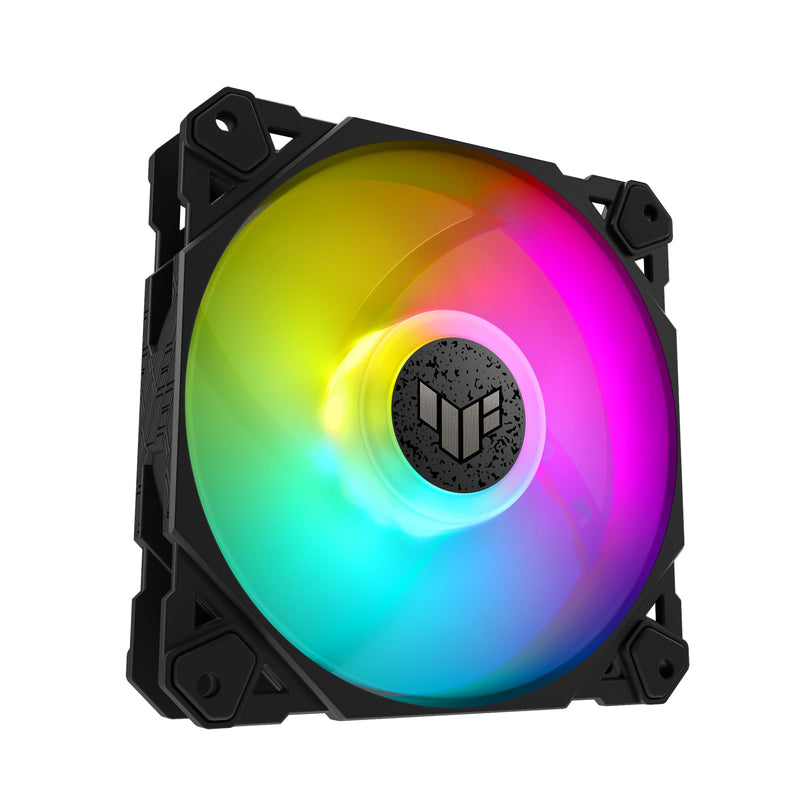 [Australia - AusPower] - TUF Gaming TF120 ARGB Case Fan - Single Pack (1 Piece, Aura Sync, Quiet Addressable ARGB Fan, PWM Control) black TUF 