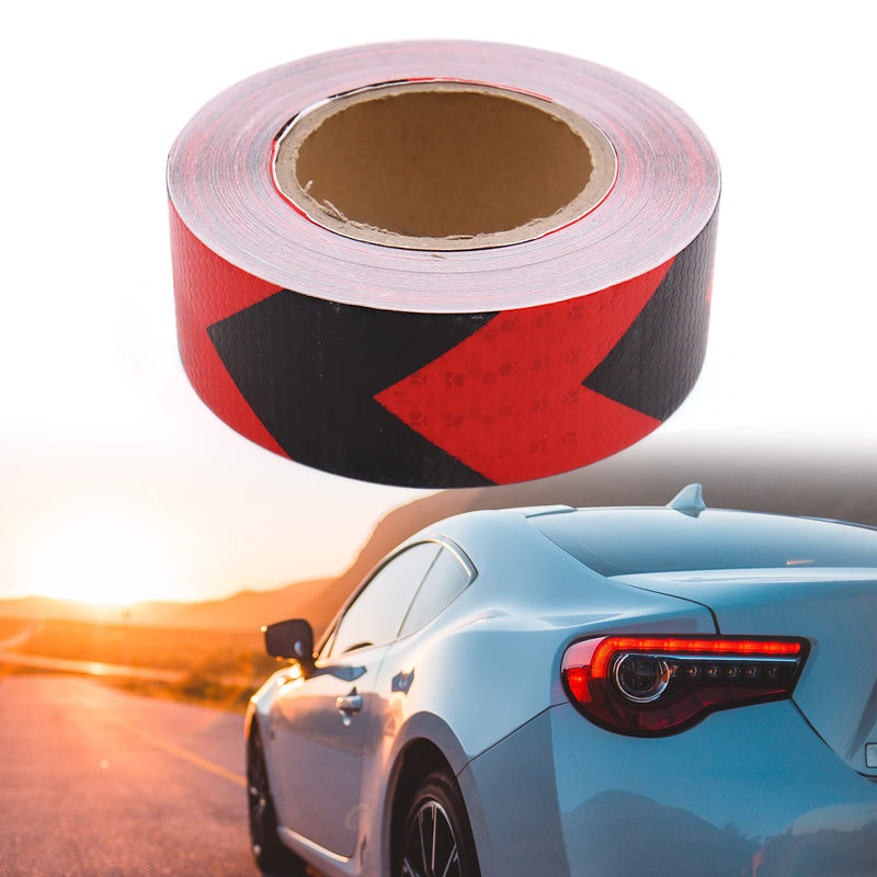 uxcell Red Black Arrows Printed Reflective Safety Warning Conspicuity Tape Sticker 25M