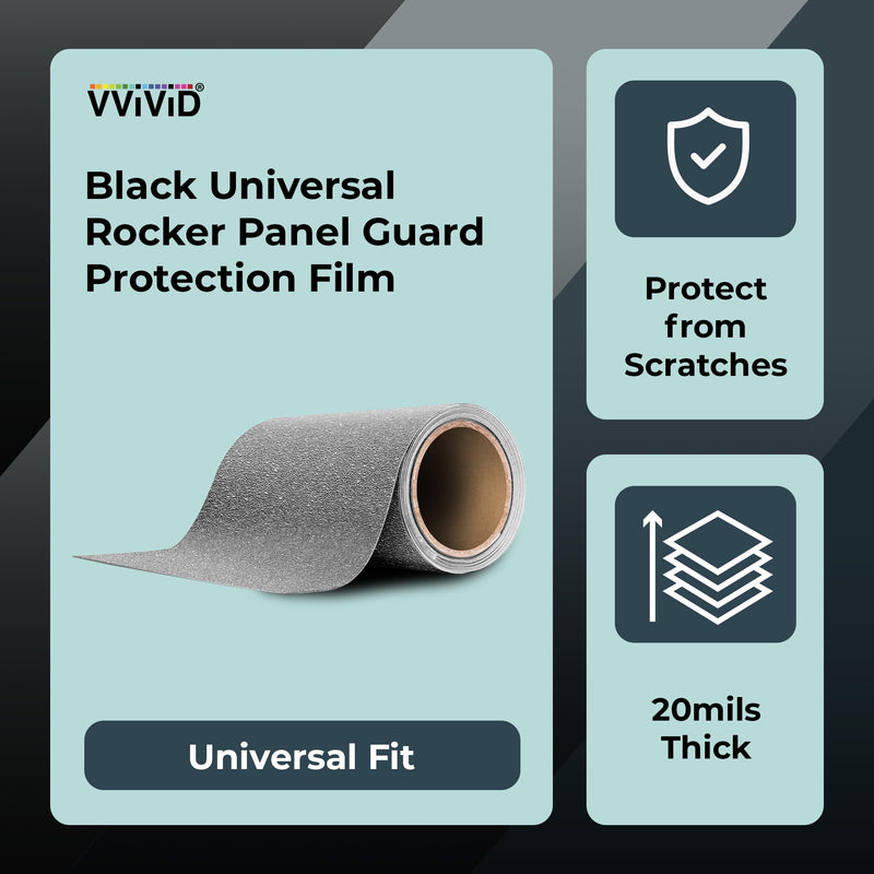 VViViD Grey Indestructible Tape Rocker Panel Guard Truck Exterior Paint Protection Film kit for Road Debris and Damage (6" x 20ft) 6" x 20ft