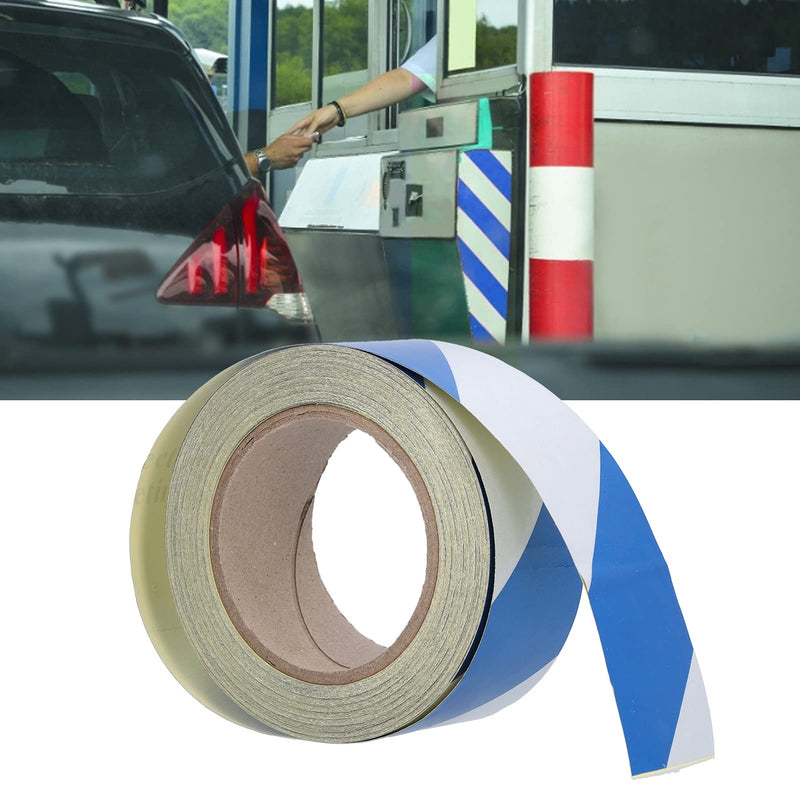 Reflective Safety Warning Tape Blue White Striped Hazard Marking Tapes for Highways Construction Equipment Factories PET 5cm x 30m