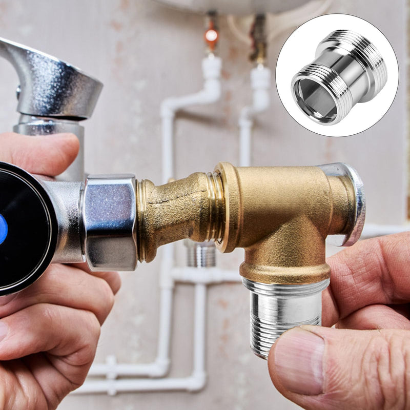 [Australia - AusPower] - CONJURAIDE Pack of 2 Tap Adapters M18 to M22, Male Thread Water Filter Water Connection Hose Adapter Attachment with 4 Rubber Seal Tap Adapter for Water Saving Tap 