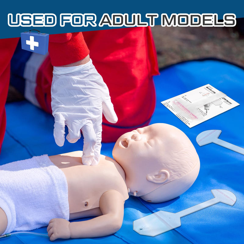 [Australia - AusPower] - 100 Pcs CPR Infant Face-Shield Lung-Bag Replacement Lung Bag Face Shield Lung Bags Compatible with CPR Prompt Manikin Practice and Training (10.63 Inches) 10.63 Inches 100 