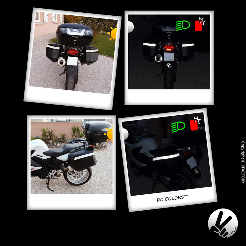 VFLUO - Reflective Sticker Sheet for Bike, Motorcycle, Scooter, Helmets, Stroller/Multi-use - DIY Adhesive board - 3M Technology - High Visibility - Discreet - Optimised adhesion pink 4" x 6" (10 x 15cm)