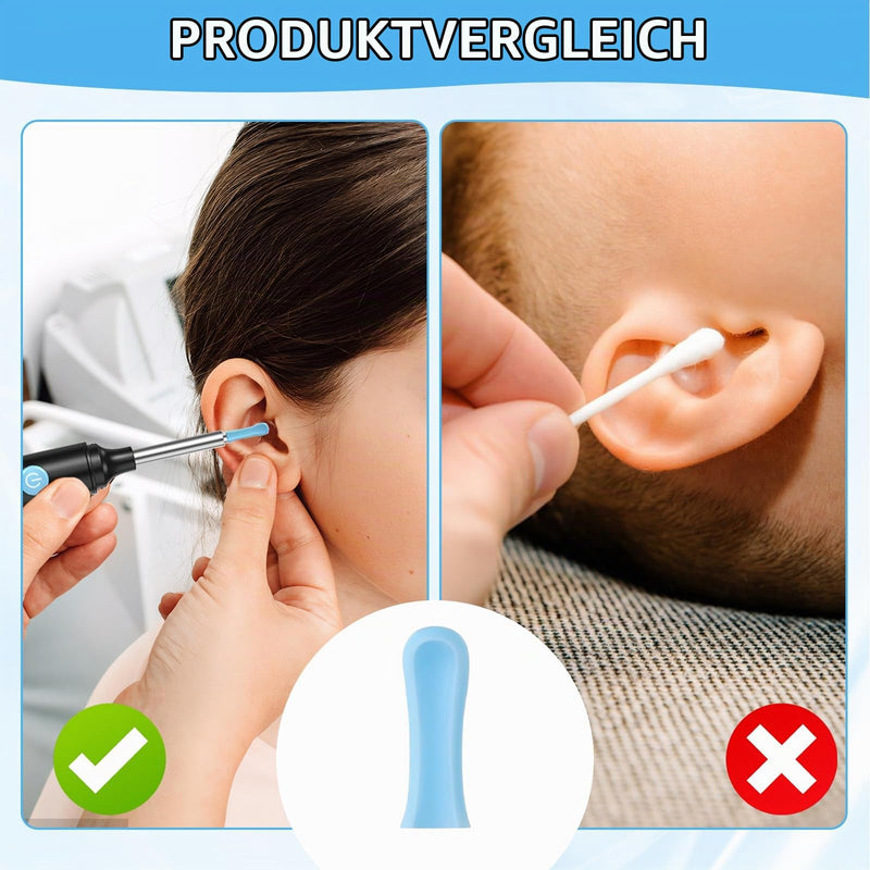 Pack of 60 silicone ear cleaner heads, earwax remover replacement tips made of silicone, silicone ear spoon replacement tips for earwax removal otoscope, suitable for teenagers and adults