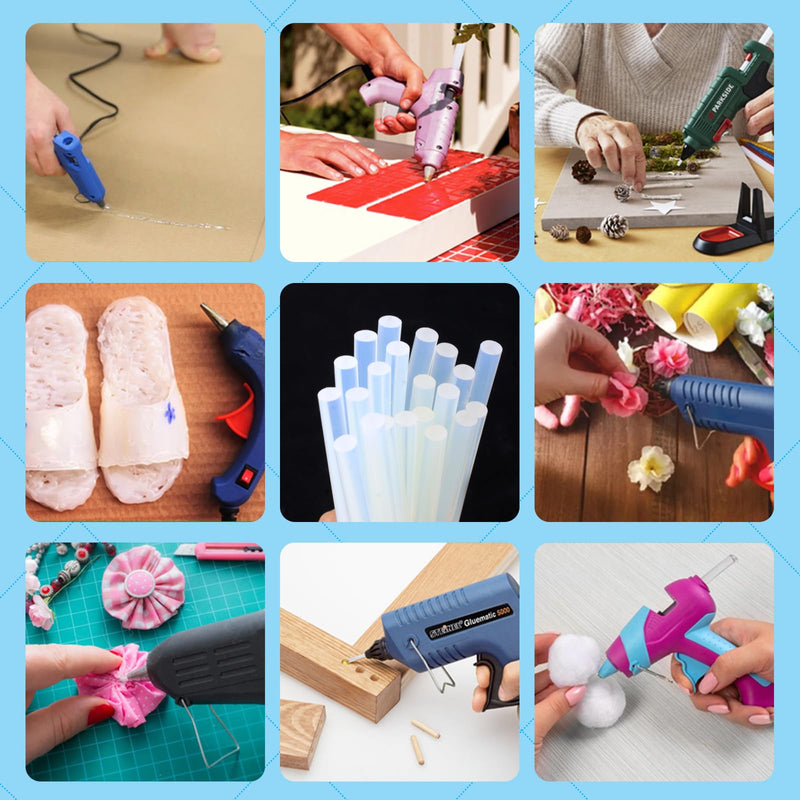 [Australia - AusPower] - Phinus 48 Pack Mini Hot Glue Sticks, 8" Long x 0.27" Diameter Clear Glue Sticks for Glue Gun, EVA Clear Glue Gun Sticks, Hot Glue Gun Sticks for DIY Craft Sticky Projects & More 