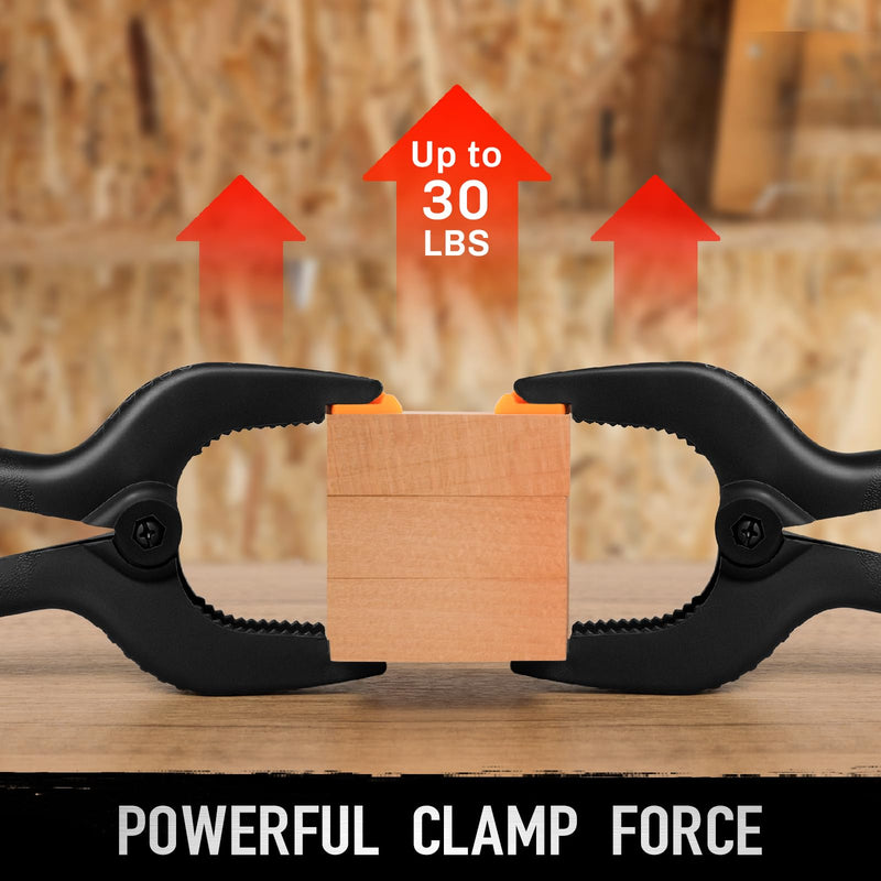 [Australia - AusPower] - 4.5 Inch Spring Clamps Heavy Duty - 10 Pack Spring Clips Plastic Clamp Set, Backdrop Clips Clamps for Crafts Woodworking Photography, Strong Clamps for Backdrop Stand Outdoor Home Project 4.5 Inch 