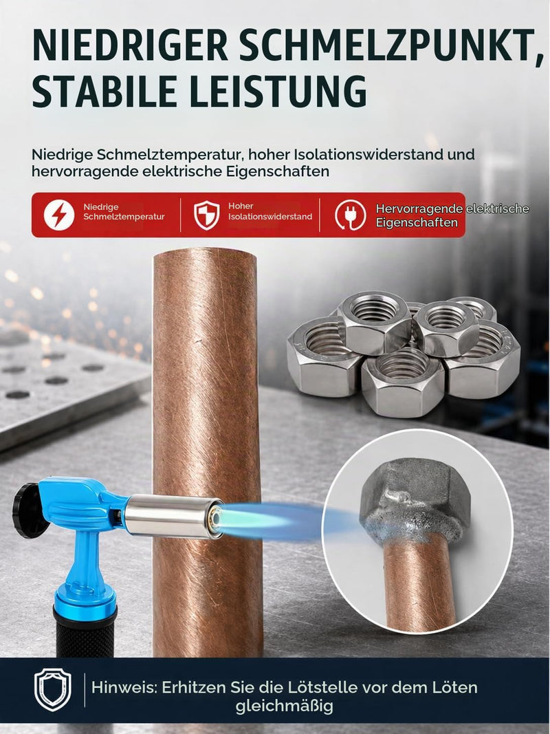 Soldering Wire Diameter 2.0 mm, 1 m Length Welding Wire for Copper Aluminum, Flux Wire, Solder Low Temperature, Solderable with Copper, Aluminum, Iron, Stainless Steel