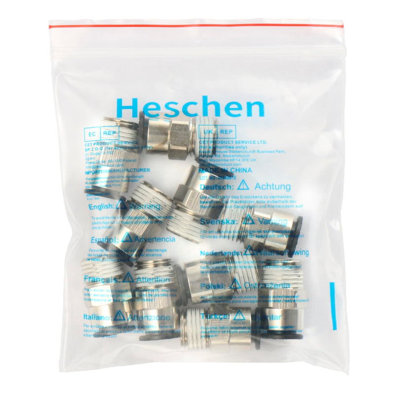 [Australia - AusPower] - Quick Fittings PC6-M5 6mm Push-to-Connect Air Line Fittings Push In Joint Thread Male M5 Pneumatic Connector 10 Pcs 
