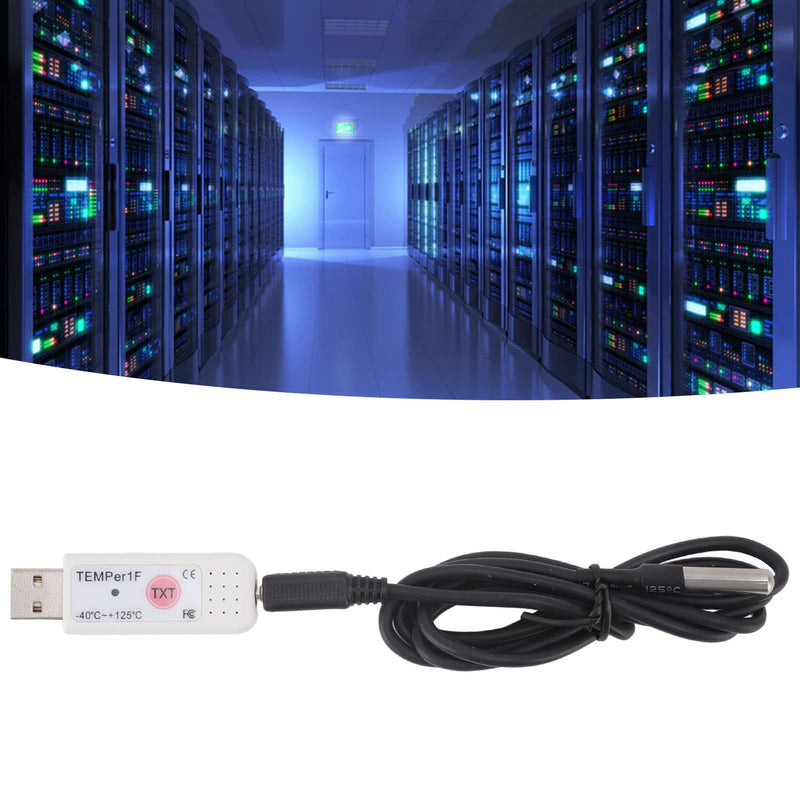 [Australia - AusPower] - TEMPer1F Computer Thermometer, Real Time Temperature Sensor Logger, Ambient Temperature Monitoring Data Recorder,Upper Lower Limit Temperature Alarm,for 